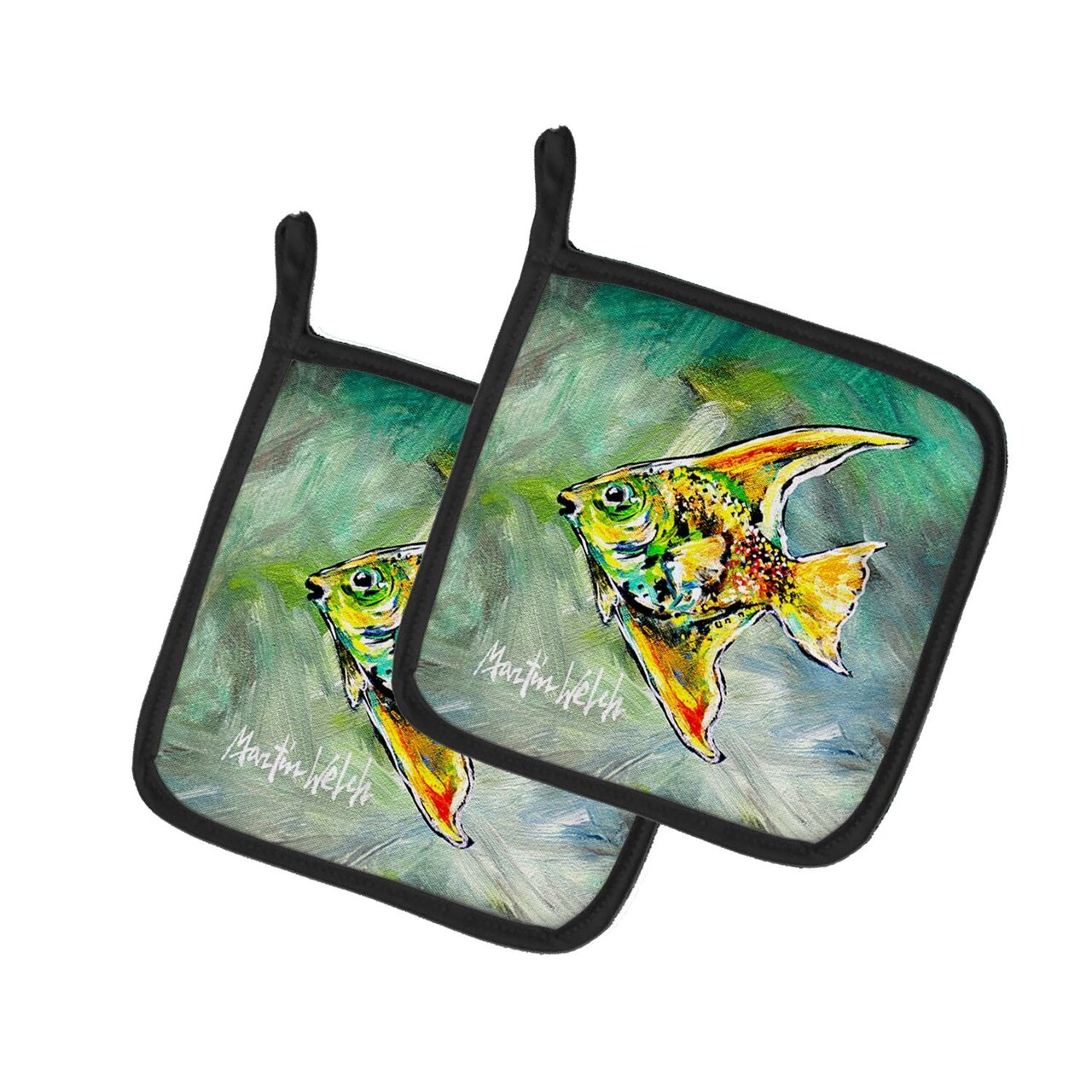 Edge Collections - 7.5" x 7.5" - Multicolor - Nancys Pair of Pot Holders - 1 Pair